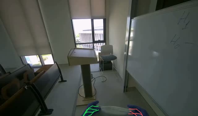 Wiping whiteboard clean: egocentric robotics sample