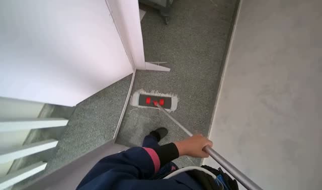 Mopping utility room floor: egocentric robotics sample
