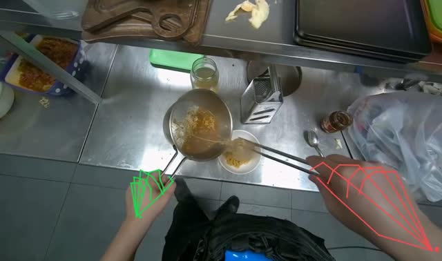 Serving noodles into bowl: egocentric robotics sample
