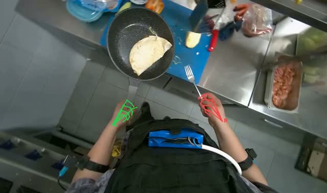 Preparing a full meal on plate: egocentric robotics sample