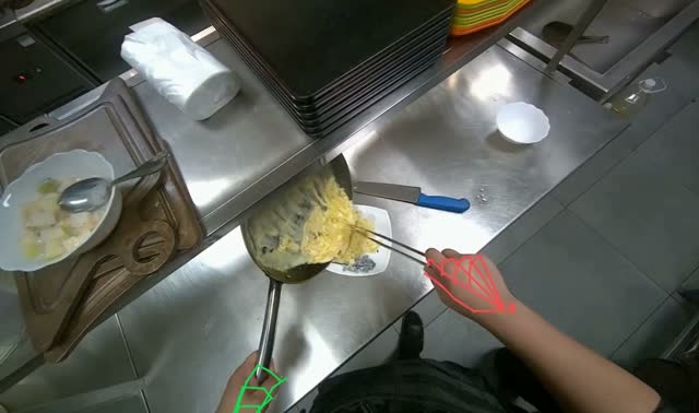 Plating Cooked Pasta: egocentric robotics sample