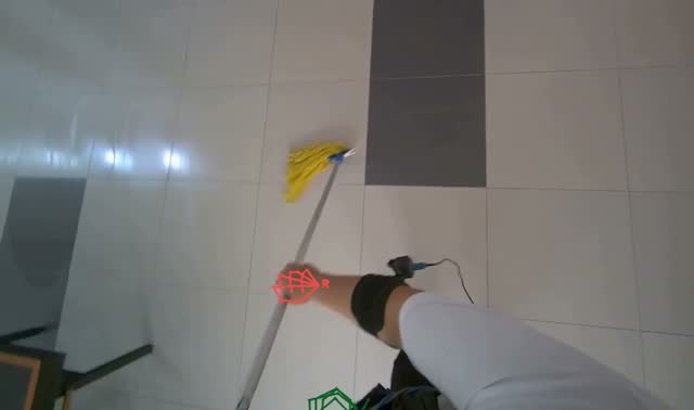Mopping office floor: egocentric robotics sample