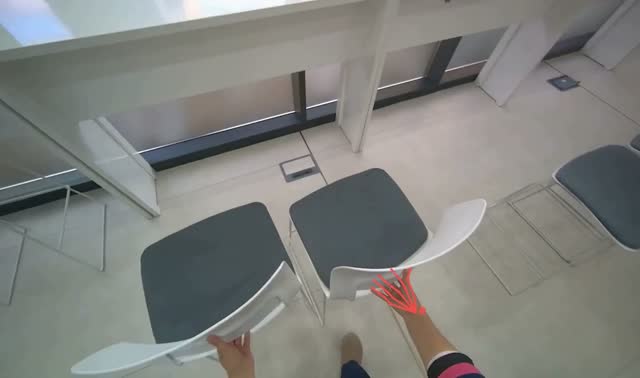 Moving chairs from tables: egocentric robotics sample