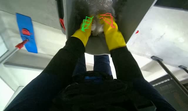 Washing and wringing mop head: egocentric robotics sample
