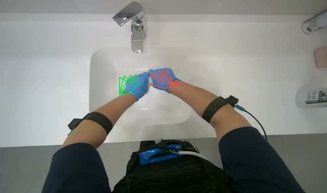 Cleaning bathroom mirror: egocentric robotics sample