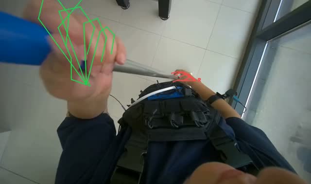 Wiping foosball table with cloth: egocentric robotics sample