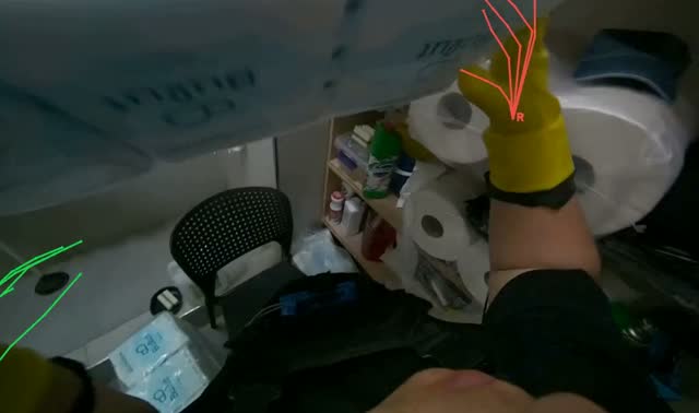 Organizing paper towel supplies: egocentric robotics sample
