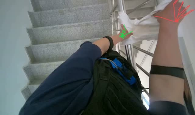 Wiping metal handrail: egocentric robotics sample
