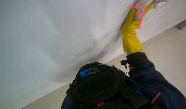 Wiping a large whiteboard: egocentric robotics sample