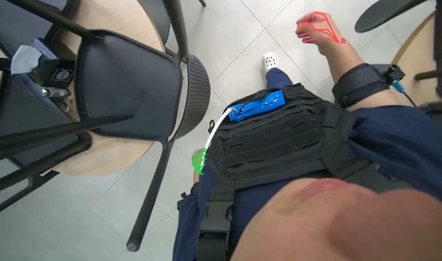 Lifting chairs onto tables: egocentric robotics sample