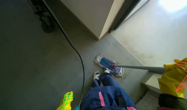 Mopping floor: egocentric robotics sample