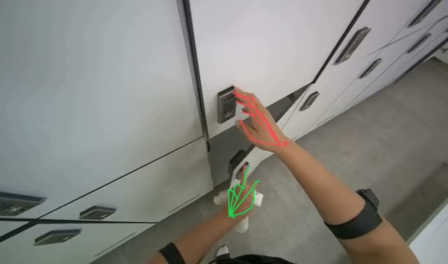 Wiping locker interiors: egocentric robotics sample