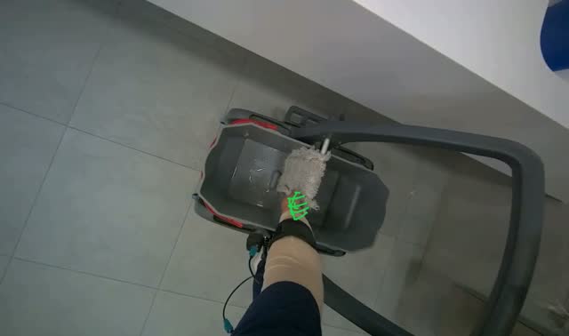 Preparing and storing mop and cloth: egocentric robotics sample