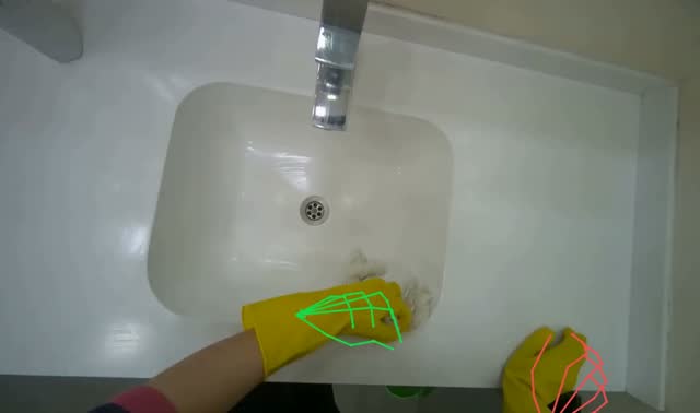 Cleaning sinks and counter: egocentric robotics sample