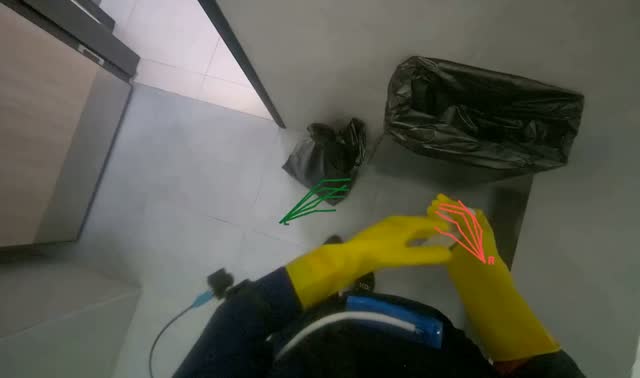 Cleaning restroom facilities: egocentric robotics sample