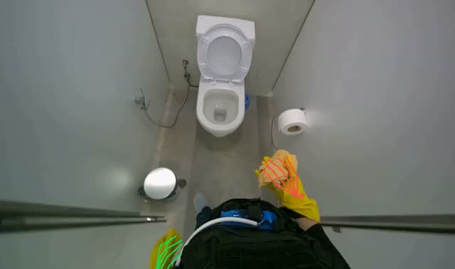 Cleaning public toilets: egocentric robotics sample