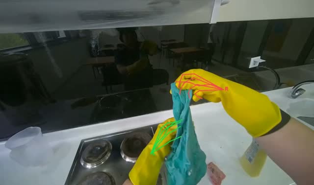 Cleaning kitchen range hood: egocentric robotics sample
