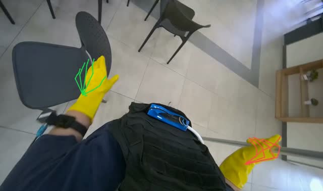 Arranging chairs and tables: egocentric robotics sample