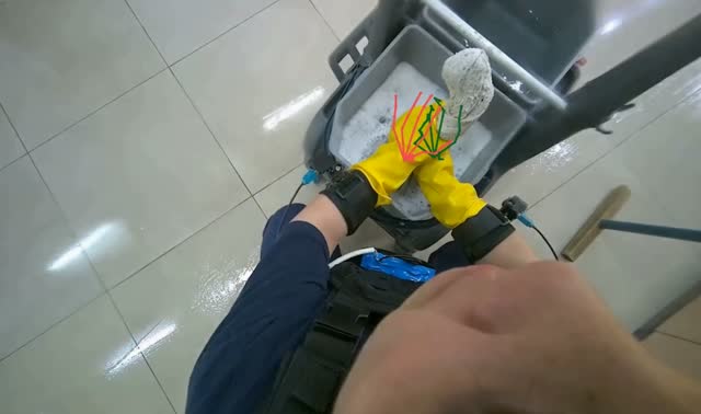 Wringing mop head: egocentric robotics sample