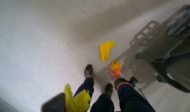 Preparing cleaning supplies: egocentric robotics sample