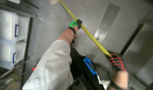 Mopping kitchen floor: egocentric robotics sample