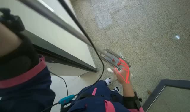 Mopping landing floor: egocentric robotics sample