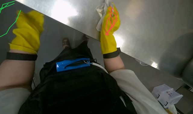 Cleaning kitchen counter: egocentric robotics sample