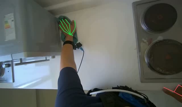 Wiping kitchen counter and stove: egocentric robotics sample
