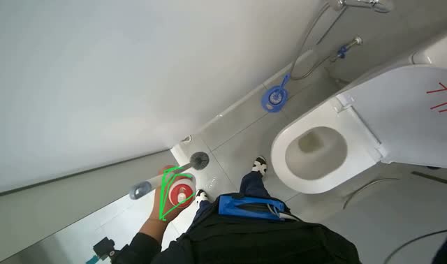 Cleaning toilet stalls: egocentric robotics sample