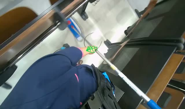 Mopping lecture hall floor: egocentric robotics sample