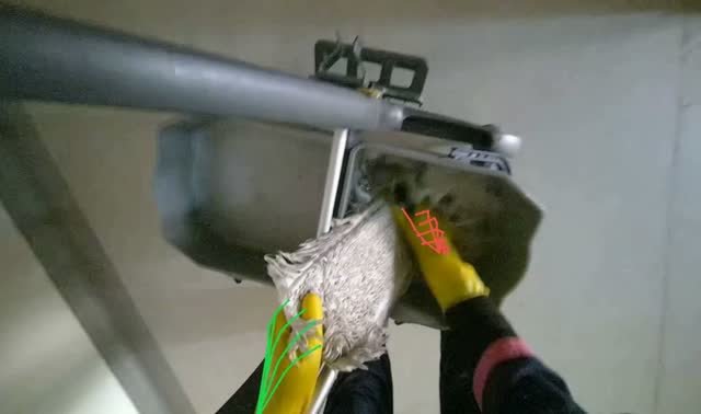 Preparing mopping equipment: egocentric robotics sample