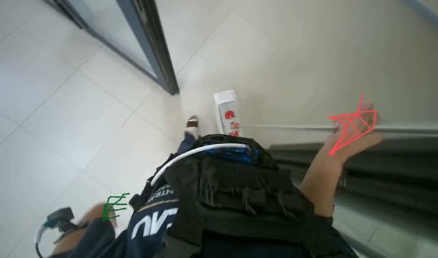 Mopping building floor: egocentric robotics sample