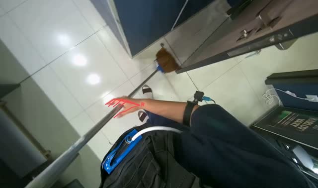 Mopping office floor: egocentric robotics sample