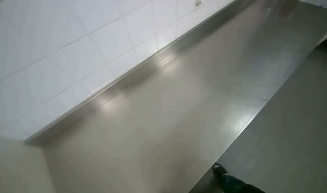 Wiping metal counter: egocentric robotics sample