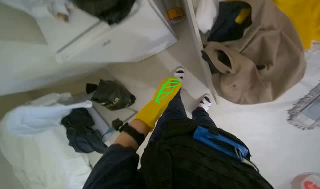 Mopping room floor: egocentric robotics sample