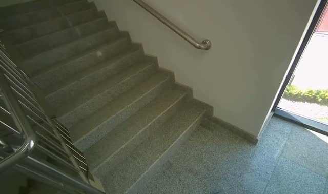 Mopping stairwell floor: egocentric robotics sample