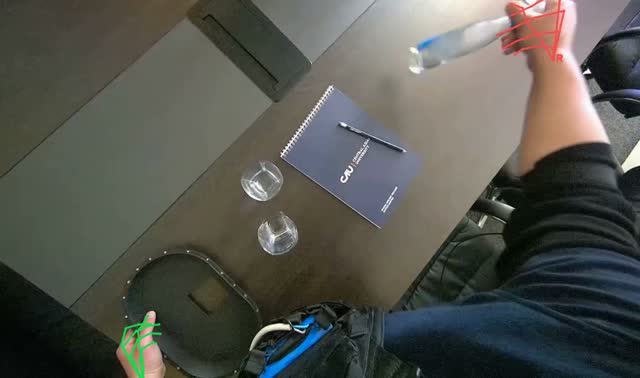 Arranging items on conference table: egocentric robotics sample