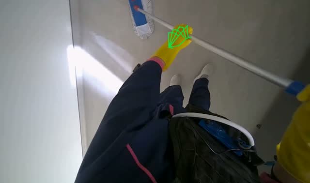 Mopping the wall: egocentric robotics sample