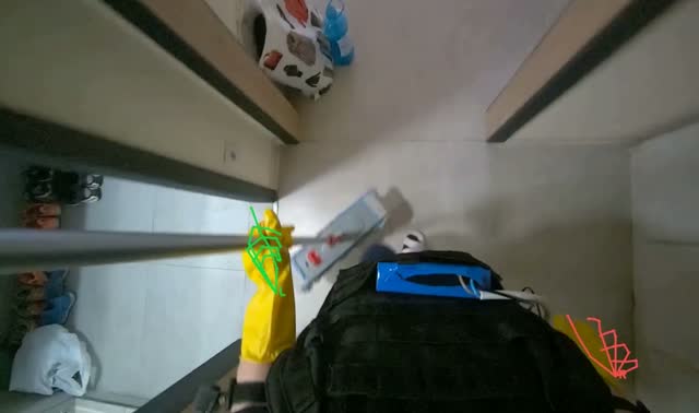 Mopping apartment floor: egocentric robotics sample
