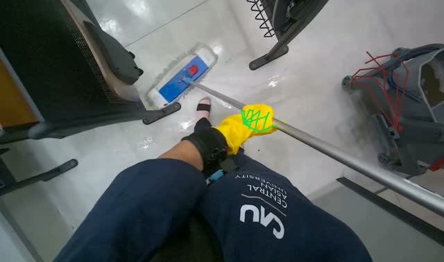Mopping the floor: egocentric robotics sample