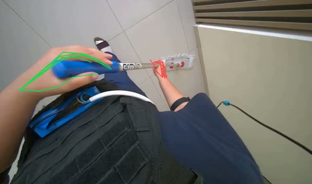 Mopping tiled floor: egocentric robotics sample