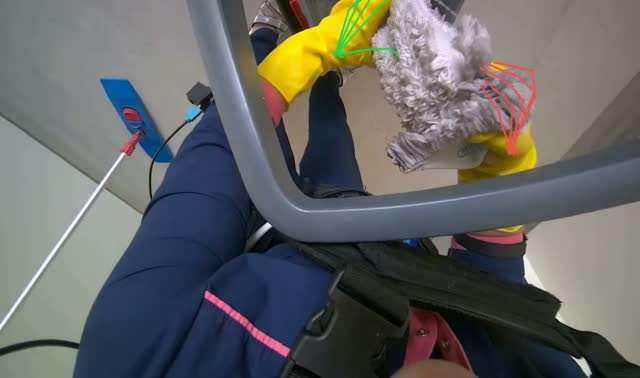 Wringing out mop head: egocentric robotics sample