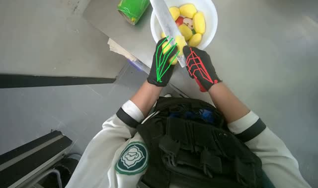 Slicing potatoes: egocentric robotics sample