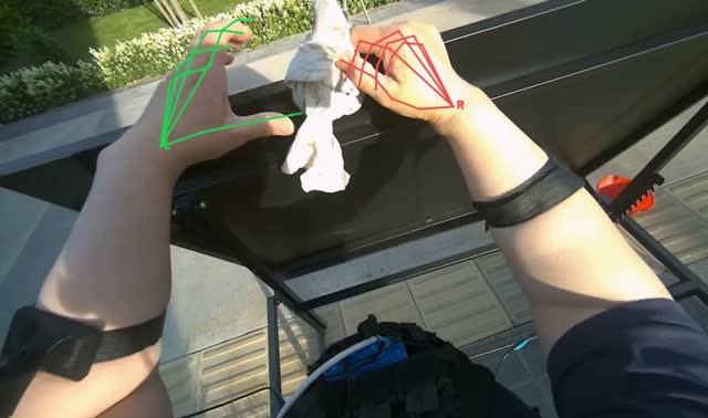 Cleaning table frame and underside: egocentric robotics sample