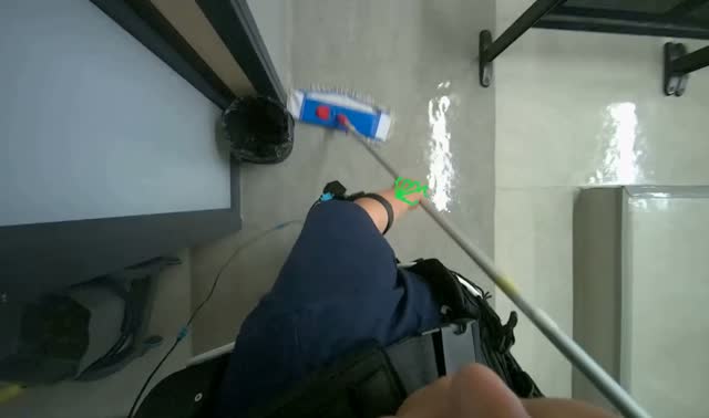 Mopping classroom floor: egocentric robotics sample