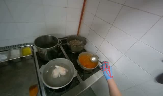 Stirring meal with ladle: egocentric robotics sample