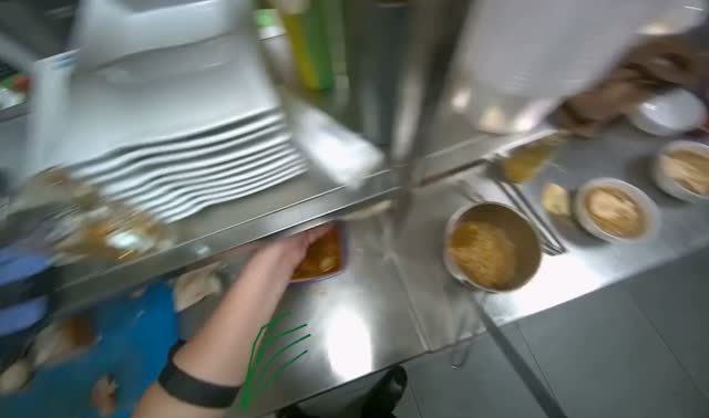 Adding topping to noodle bowls: egocentric robotics sample