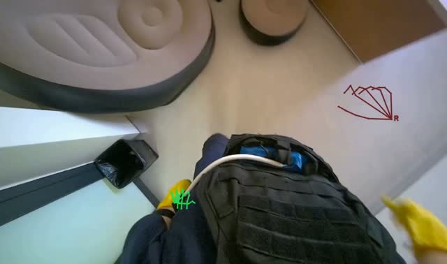 Wiping office desk surface: egocentric robotics sample
