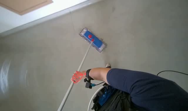 Mopping office floor: egocentric robotics sample