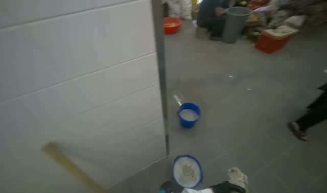 Wringing out mop cloth: egocentric robotics sample